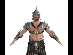 Medieval Warrior Realistic Character 3D Модель