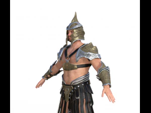 Medieval Warrior Realistic Character 3D Model