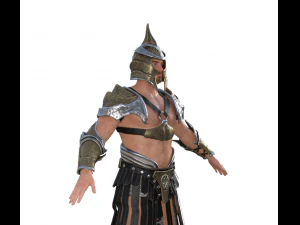 Medieval Warrior Realistic Character 3D Model