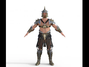 Medieval Warrior Realistic Character 3D Model