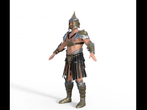 Medieval Warrior Realistic Character 3D Model