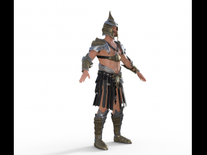 Medieval Warrior Realistic Character 3D Модель