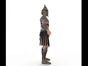 Medieval Warrior Realistic Character 3D Model