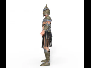 Medieval Warrior Realistic Character 3D Model
