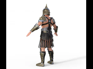 Medieval Warrior Realistic Character 3D Model