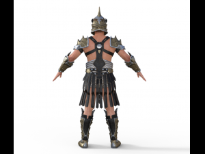 Medieval Warrior Realistic Character 3D Модель
