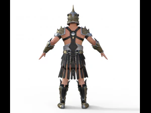 Medieval Warrior Realistic Character 3D Model