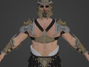 Medieval Warrior Realistic Character 3D Model