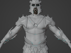 Medieval Warrior Realistic Character 3D Модель