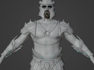 Medieval Warrior Realistic Character 3D Model
