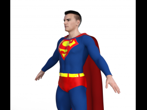 Classic Superman Realistic Character Model 3D