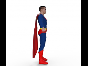 Classic Superman Realistic Character Model 3D