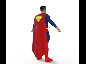 Classic Superman Realistic Character 3D Model