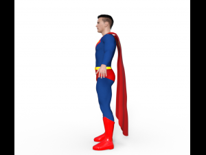 Classic Superman Realistic Character Model 3D