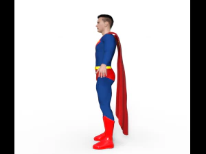 Classic Superman Realistic Character 3D Model