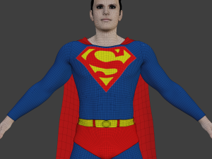 Classic Superman Realistic Character Model 3D