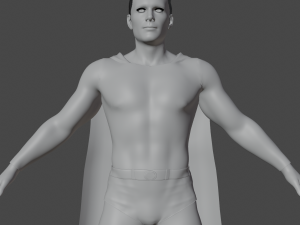 Classic Superman Realistic Character Model 3D