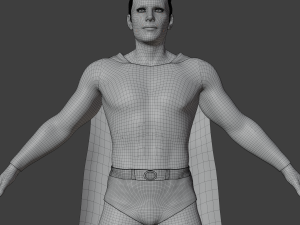 Classic Superman Realistic Character Model 3D