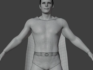 Classic Superman Realistic Character 3D Model