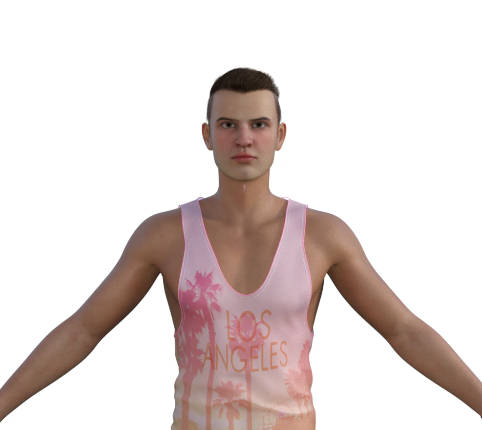 Adam Realistic Character 3D Model .c4d .max .obj .3ds .fbx .stl .blend 