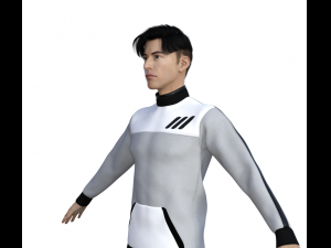 Man in Sport Outfit Realistic Character 3D Model