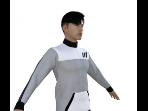 Man in Sport Outfit Realistic Character 3D Model