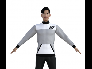 Man in Sport Outfit Realistic Character 3D Model