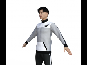 Man in Sport Outfit Realistic Character 3D Model