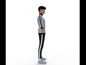Man in Sport Outfit Realistic Character 3D Model