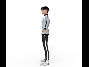 Man in Sport Outfit Realistic Character 3D Model