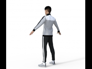 Man in Sport Outfit Realistic Character 3D Model