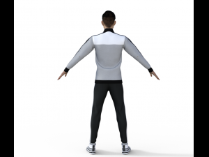 Man in Sport Outfit Realistic Character 3D Model