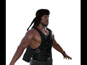 Rambo Realistic Character 3D Model