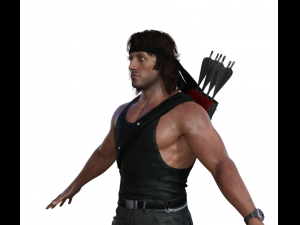 Rambo Realistic Character 3D Model