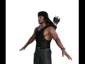 Rambo Realistic Character 3D Model