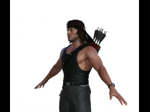Rambo Realistic Character 3D Model