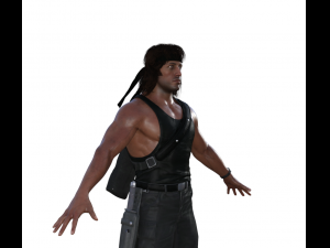 Rambo Realistic Character 3D Model