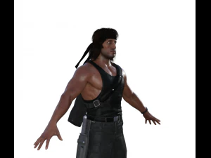 Rambo Realistic Character 3D Model