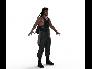 Rambo Realistic Character 3D Model