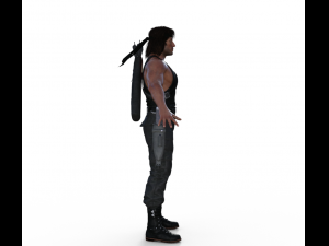 Rambo Realistic Character 3D Model