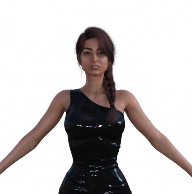 Scarlett Realistic Character 3D Model .c4d .max .obj .3ds .fbx .stl .blend 