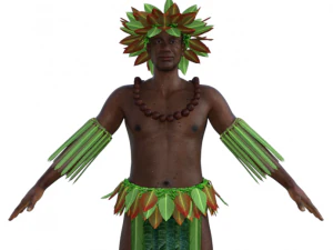 Tropical Man Realistic Character 3D Model