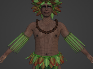 Tropical Man Realistic Character 3D मॉडल