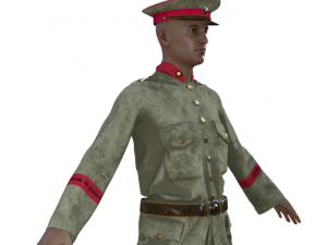World War Soldier Realistic Character Modelo 3D