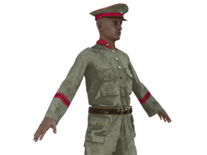 World War Soldier Realistic Character Modelo 3D