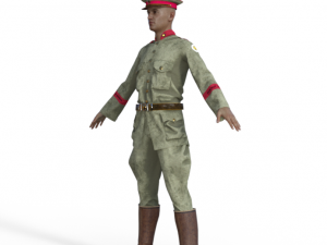 World War Soldier Realistic Character Modelo 3D