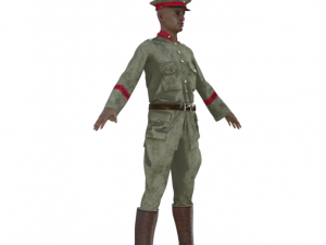 World War Soldier Realistic Character Modelo 3D