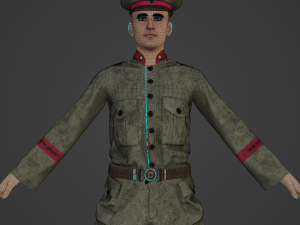 World War Soldier Realistic Character Modelo 3D