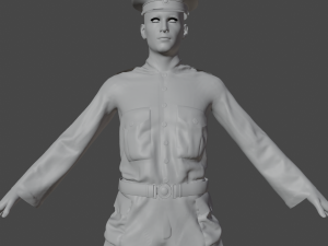 World War Soldier Realistic Character Modelo 3D