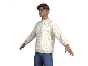 Handsome Boy in Sweater Realistic Character Modelo 3D